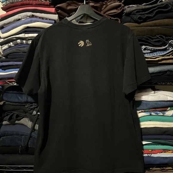 OVO Black Raptors Short Sleeve Tee with Red Lettering - Picture 4 of 5